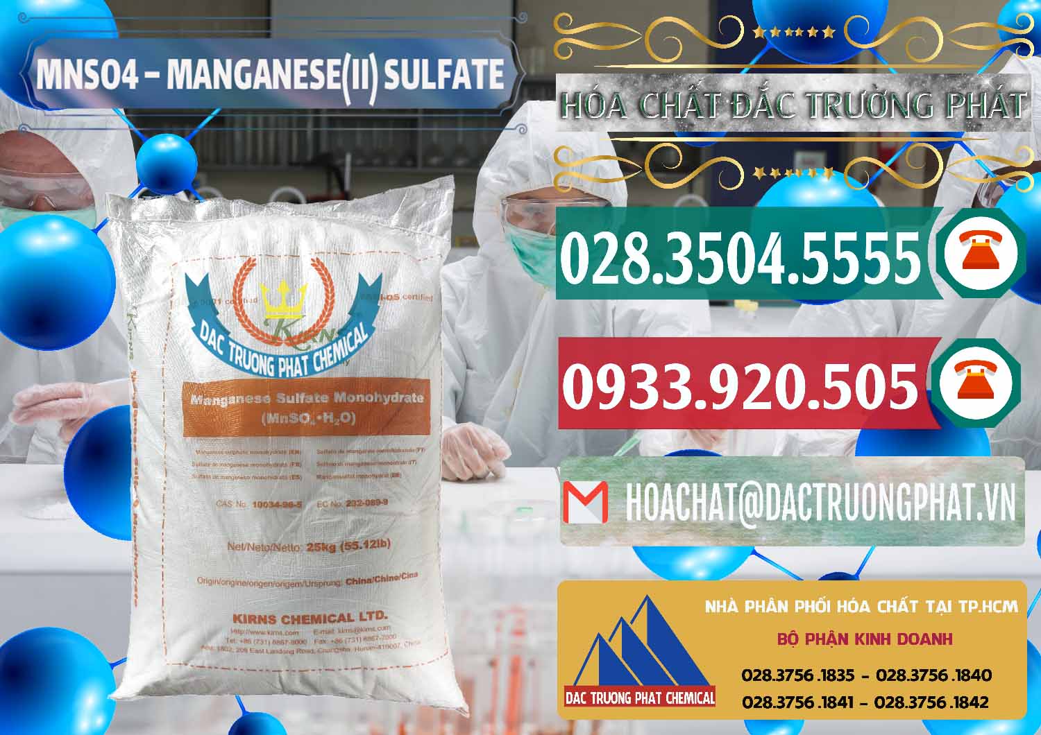 Cty chuyên kinh doanh _ bán MNSO4 – Manganese (II) Sulfate Kirns Trung Quốc China - 0095 - Nhà cung cấp - phân phối hóa chất tại TP.HCM - muabanhoachat.vn