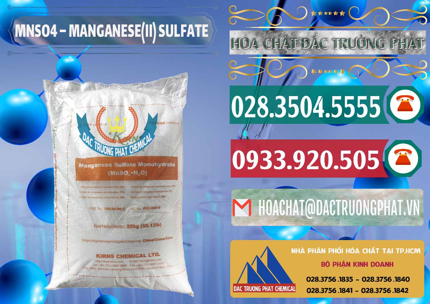 MNSO4 – Manganese (II) Sulfate Kirns Trung Quốc China Công ty chuyên cung ứng ( bán ) MNSO4 – Manganese (II) Sulfate Kirns Trung Quốc China - 0095 - Cty chuyên phân phối _ nhập khẩu hóa chất tại TP.HCM - muabanhoachat.vn