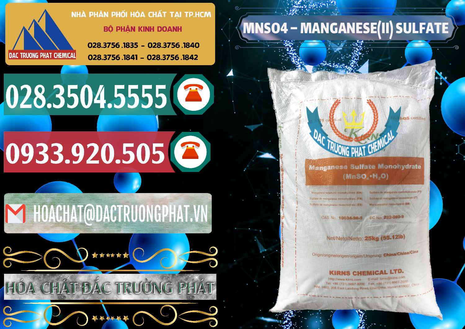 Bán | cung cấp Sulphate Mangan (II) Powder | Mangan Sulfate Monohydrate Kirns Trung Quốc China Nơi chuyên bán & cung cấp MNSO4 – Manganese (II) Sulfate Kirns Trung Quốc China - 0095 - Kinh doanh và phân phối hóa chất tại TP.HCM - muabanhoachat.vn