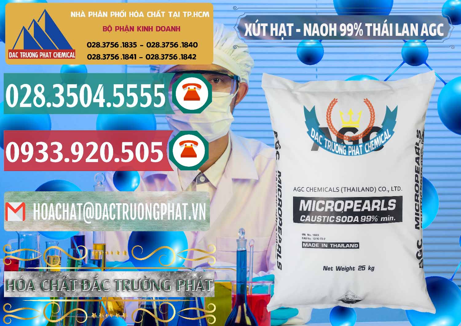 Cty chuyên bán - phân phối Xút Hạt - NaOH Bột 99% AGC Thái Lan - 0168 - Nhà phân phối - kinh doanh hóa chất tại TP.HCM - muabanhoachat.vn