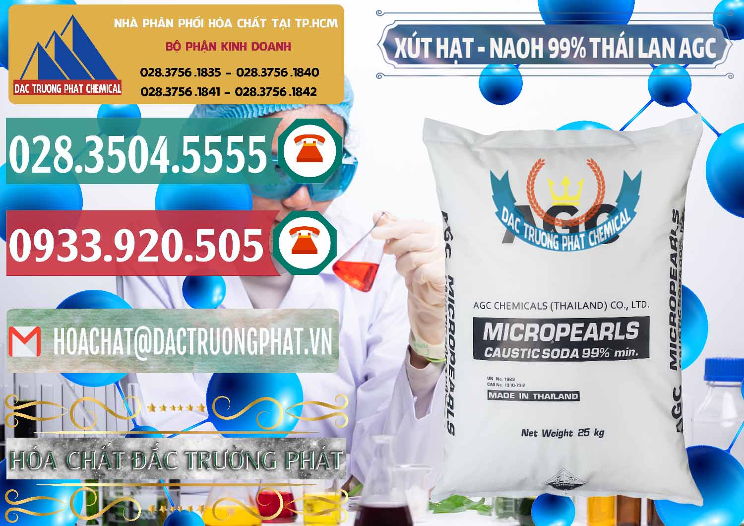 Cty chuyên nhập khẩu và bán Xút Hạt - NaOH Bột 99% AGC Thái Lan - 0168 - Nơi cung cấp và kinh doanh hóa chất tại TP.HCM - muabanhoachat.vn