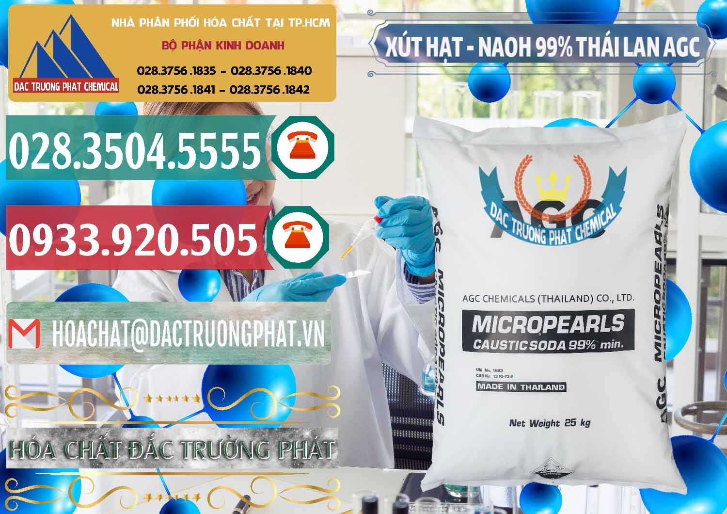 Chuyên nhập khẩu _ bán Xút Hạt - NaOH Bột 99% AGC Thái Lan - 0168 - Nơi chuyên kinh doanh và cung cấp hóa chất tại TP.HCM - muabanhoachat.vn