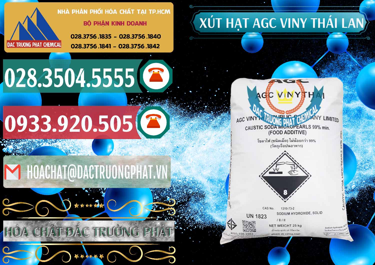 Nhà cung ứng & bán Xút Hạt - NaOH Bột 99% AGC Viny Thái Lan - 0399 - Cty chuyên phân phối và bán hóa chất tại TP.HCM - muabanhoachat.vn