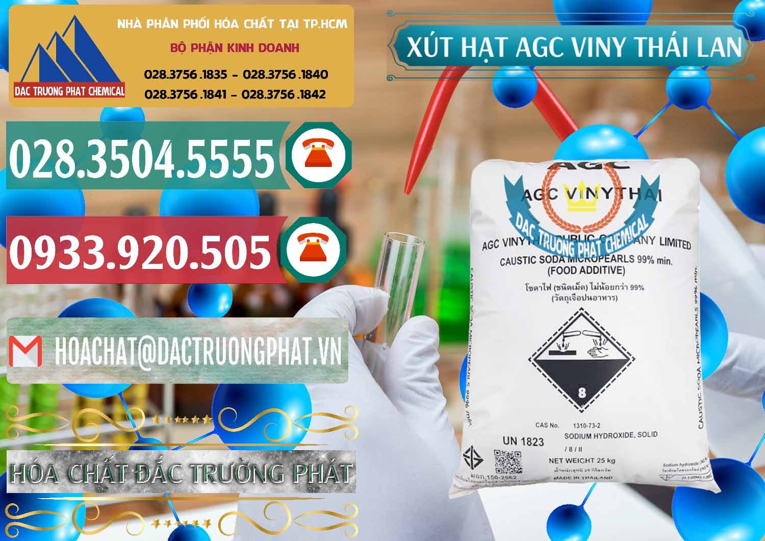 Nơi nhập khẩu _ bán Xút Hạt - NaOH Bột 99% AGC Viny Thái Lan - 0399 - Cty cung cấp và bán hóa chất tại TP.HCM - muabanhoachat.vn
