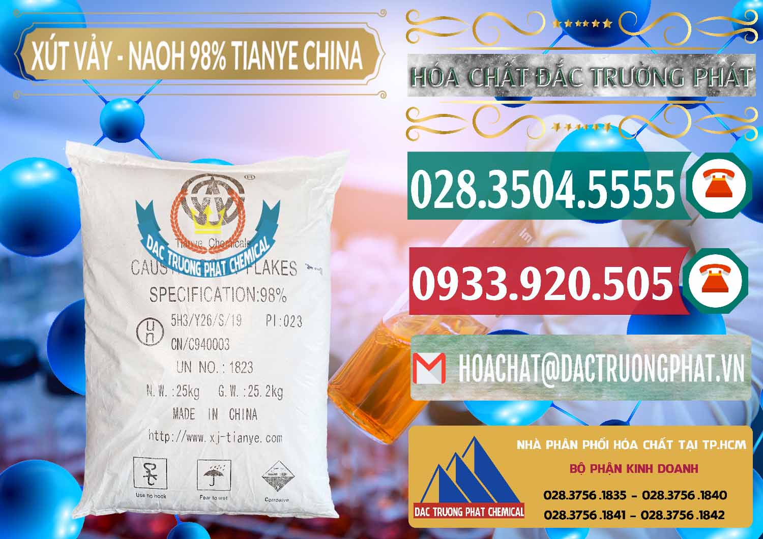 Phân phối - bán Xút Vảy - NaOH Vảy 98% Tianye Trung Quốc China - 0177 - Chuyên phân phối & cung cấp hóa chất tại TP.HCM - muabanhoachat.vn