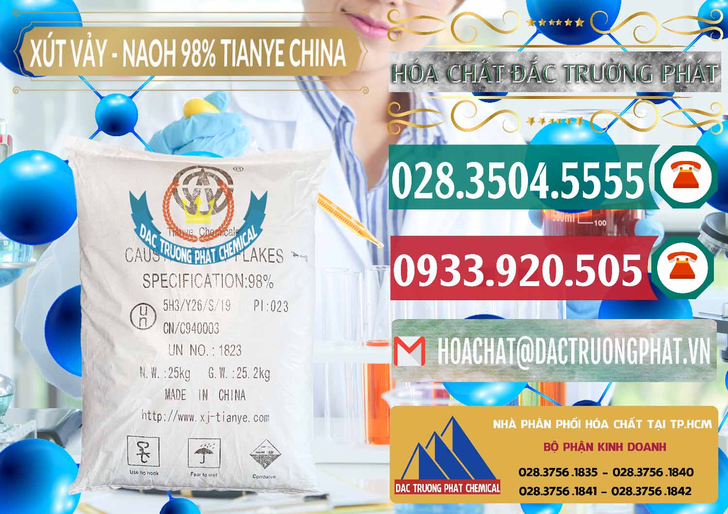 Bán - cung ứng Xút Vảy - NaOH Vảy 98% Tianye Trung Quốc China - 0177 - Cty chuyên cung ứng ( phân phối ) hóa chất tại TP.HCM - muabanhoachat.vn