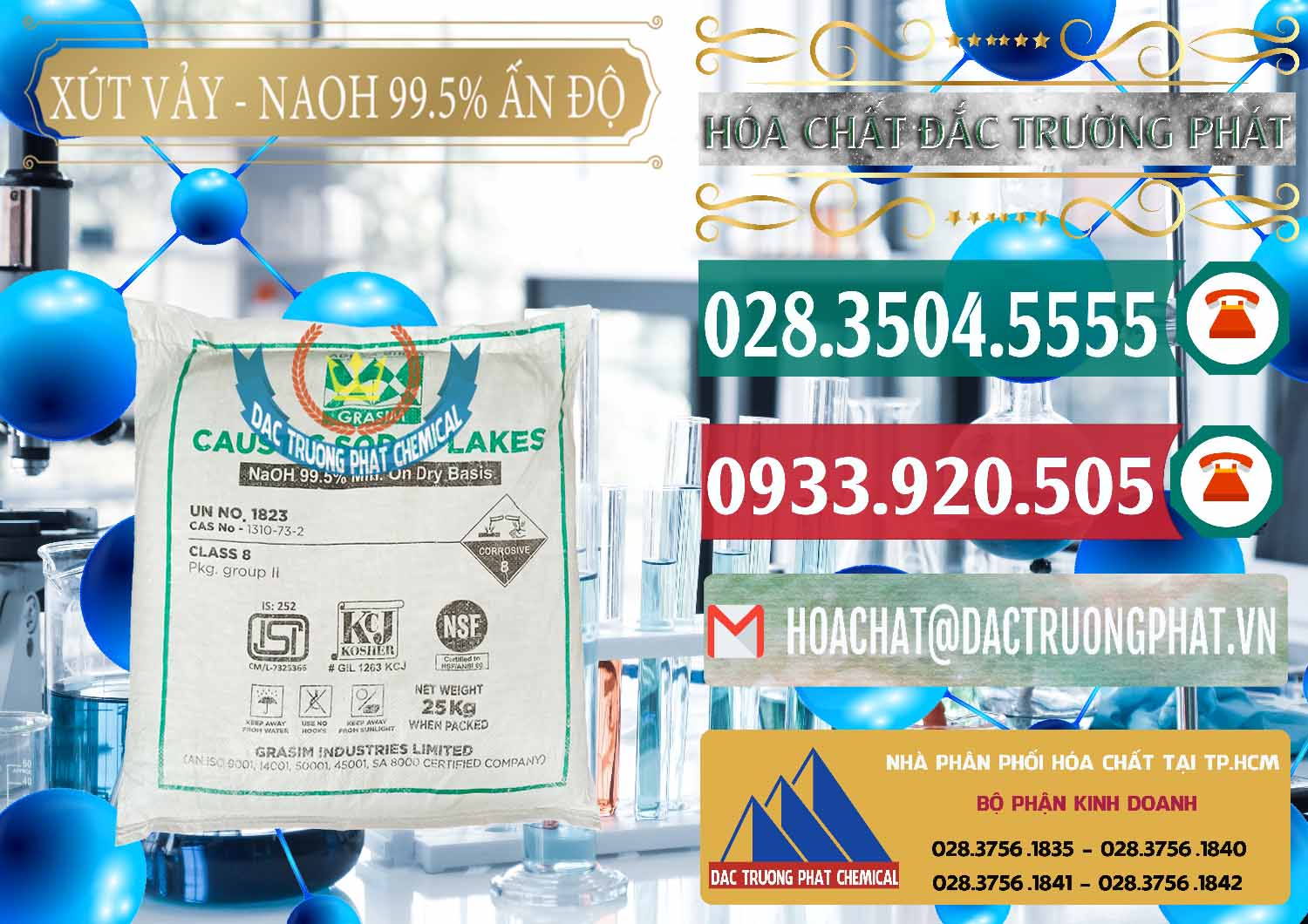 Cty chuyên phân phối và bán Xút Vảy - NaOH Vảy 99.5% Aditya Birla Grasim Ấn Độ India - 0170 - Cty chuyên cung cấp và bán hóa chất tại TP.HCM - muabanhoachat.vn