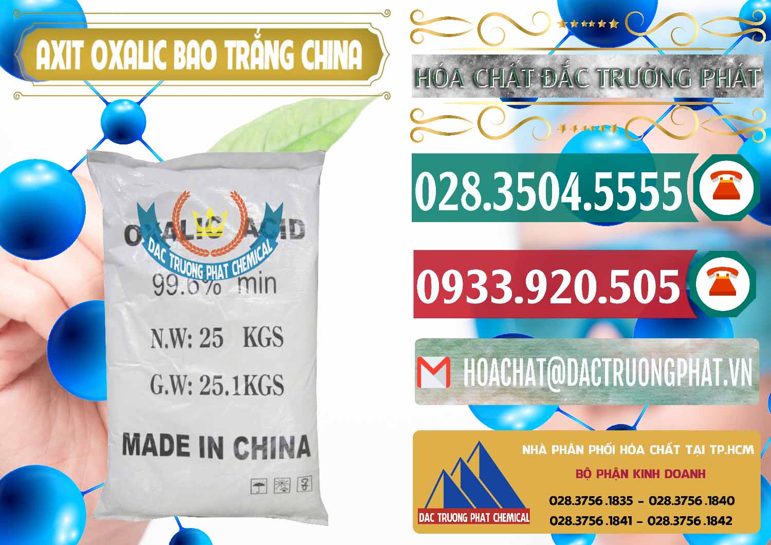 Bán - phân phối Acid Oxalic – Axit Oxalic 99.6% Bao Trắng Trung Quốc China - 0270 - Cty nhập khẩu & phân phối hóa chất tại TP.HCM - muabanhoachat.vn