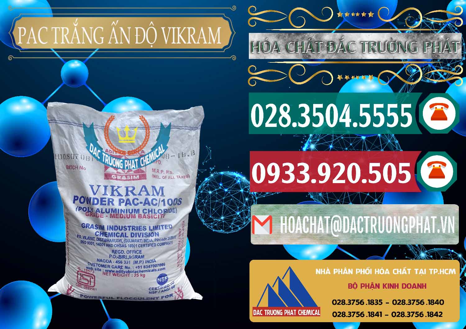 Đơn vị cung cấp _ bán PAC - Polyaluminium Chloride Ấn Độ India Vikram - 0120 - Nhà nhập khẩu và phân phối hóa chất tại TP.HCM - muabanhoachat.vn