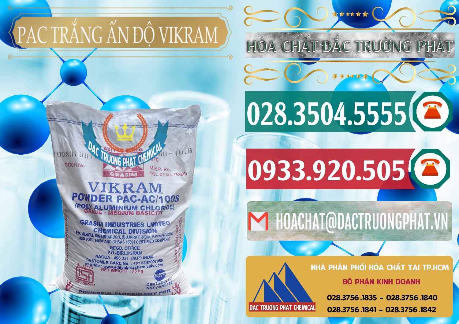 Nơi phân phối và bán PAC - Polyaluminium Chloride Ấn Độ India Vikram - 0120 - Cty cung cấp - nhập khẩu hóa chất tại TP.HCM - muabanhoachat.vn