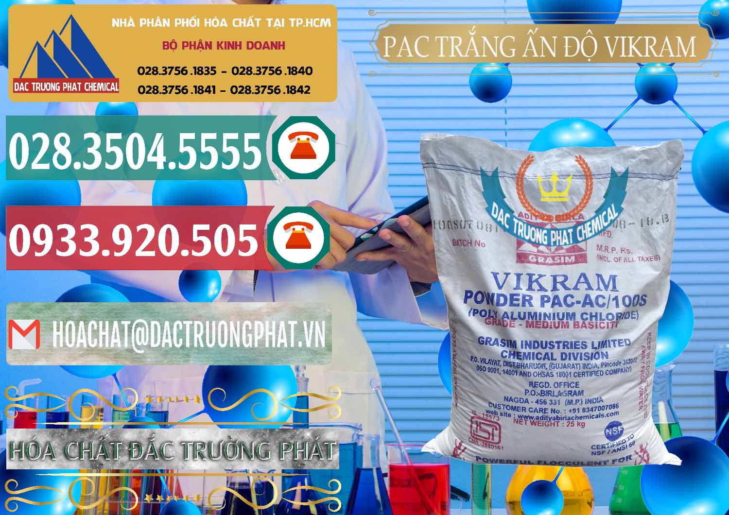 Bán - cung ứng PAC - Polyaluminium Chloride Ấn Độ India Vikram - 0120 - Đơn vị chuyên nhập khẩu _ phân phối hóa chất tại TP.HCM - muabanhoachat.vn