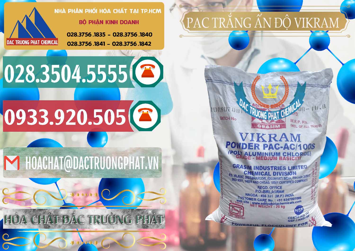 Nhà cung cấp _ bán PAC - Polyaluminium Chloride Ấn Độ India Vikram - 0120 - Cty bán và phân phối hóa chất tại TP.HCM - muabanhoachat.vn