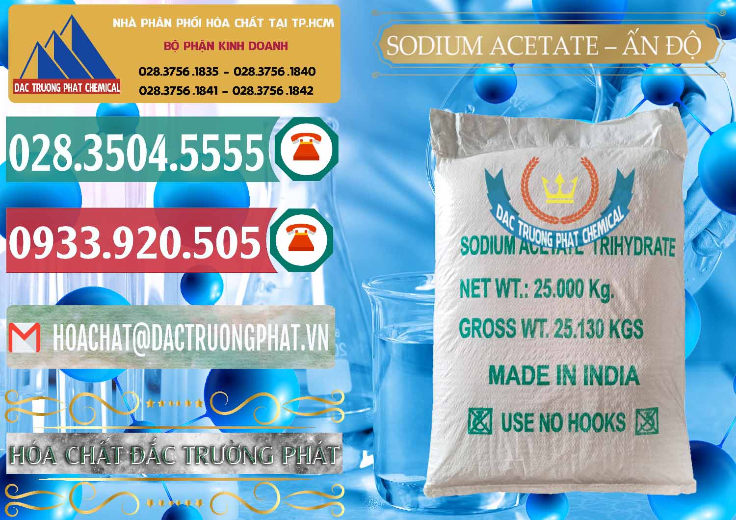 Đơn vị chuyên bán _ cung ứng Sodium Acetate - Natri Acetate Ấn Độ India - 0133 - Nhà phân phối và nhập khẩu hóa chất tại TP.HCM - muabanhoachat.vn