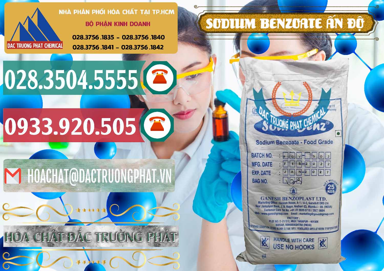 Nơi bán & phân phối Sodium Benzoate - Mốc Bột Ấn Độ India - 0361 - Cty chuyên cung cấp và kinh doanh hóa chất tại TP.HCM - muabanhoachat.vn