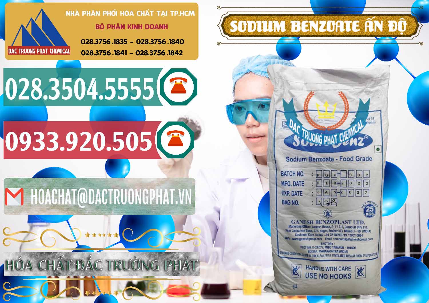 Chuyên phân phối ( bán ) Sodium Benzoate - Mốc Bột Ấn Độ India - 0361 - Chuyên nhập khẩu - phân phối hóa chất tại TP.HCM - muabanhoachat.vn