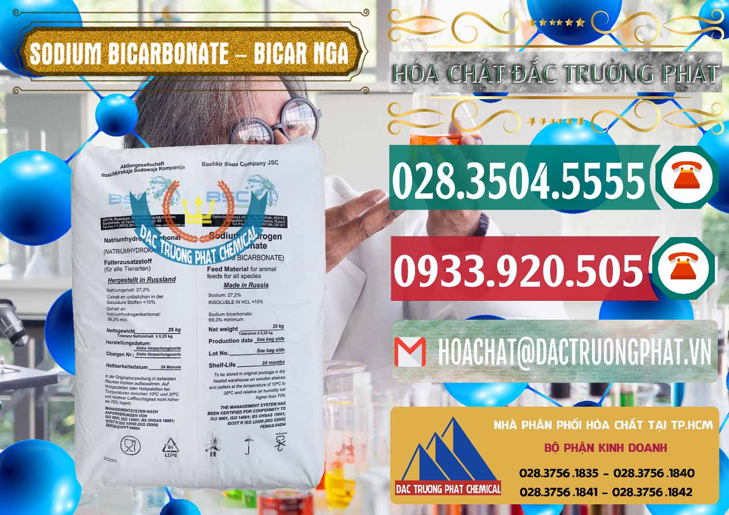Nơi bán - cung cấp Sodium Bicarbonate – Bicar NaHCO3 Nga Russia - 0425 - Đơn vị chuyên cung cấp - kinh doanh hóa chất tại TP.HCM - muabanhoachat.vn