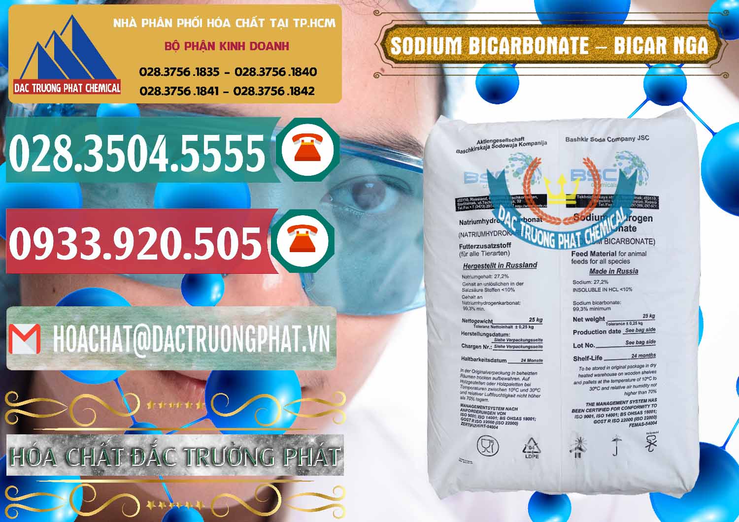 Cty chuyên phân phối và bán Sodium Bicarbonate – Bicar NaHCO3 Nga Russia - 0425 - Công ty chuyên cung cấp - bán hóa chất tại TP.HCM - muabanhoachat.vn