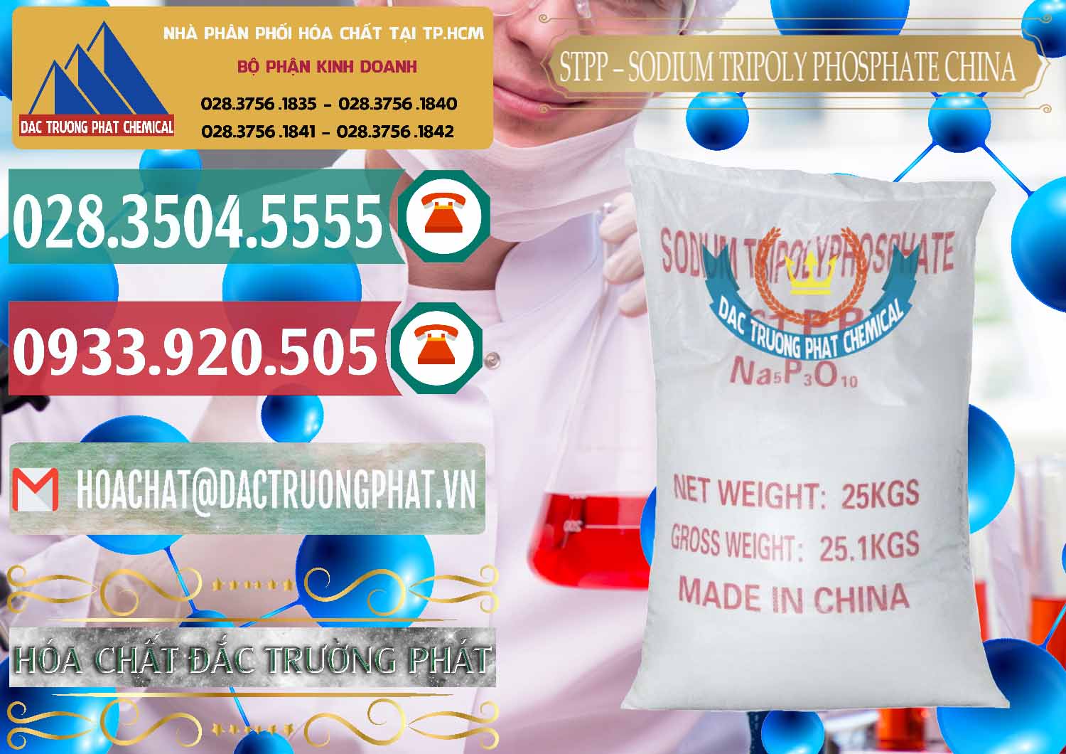 Chuyên cung cấp - bán Sodium Tripoly Phosphate - STPP 96% Chữ Đỏ Trung Quốc China - 0155 - Chuyên bán ( phân phối ) hóa chất tại TP.HCM - muabanhoachat.vn