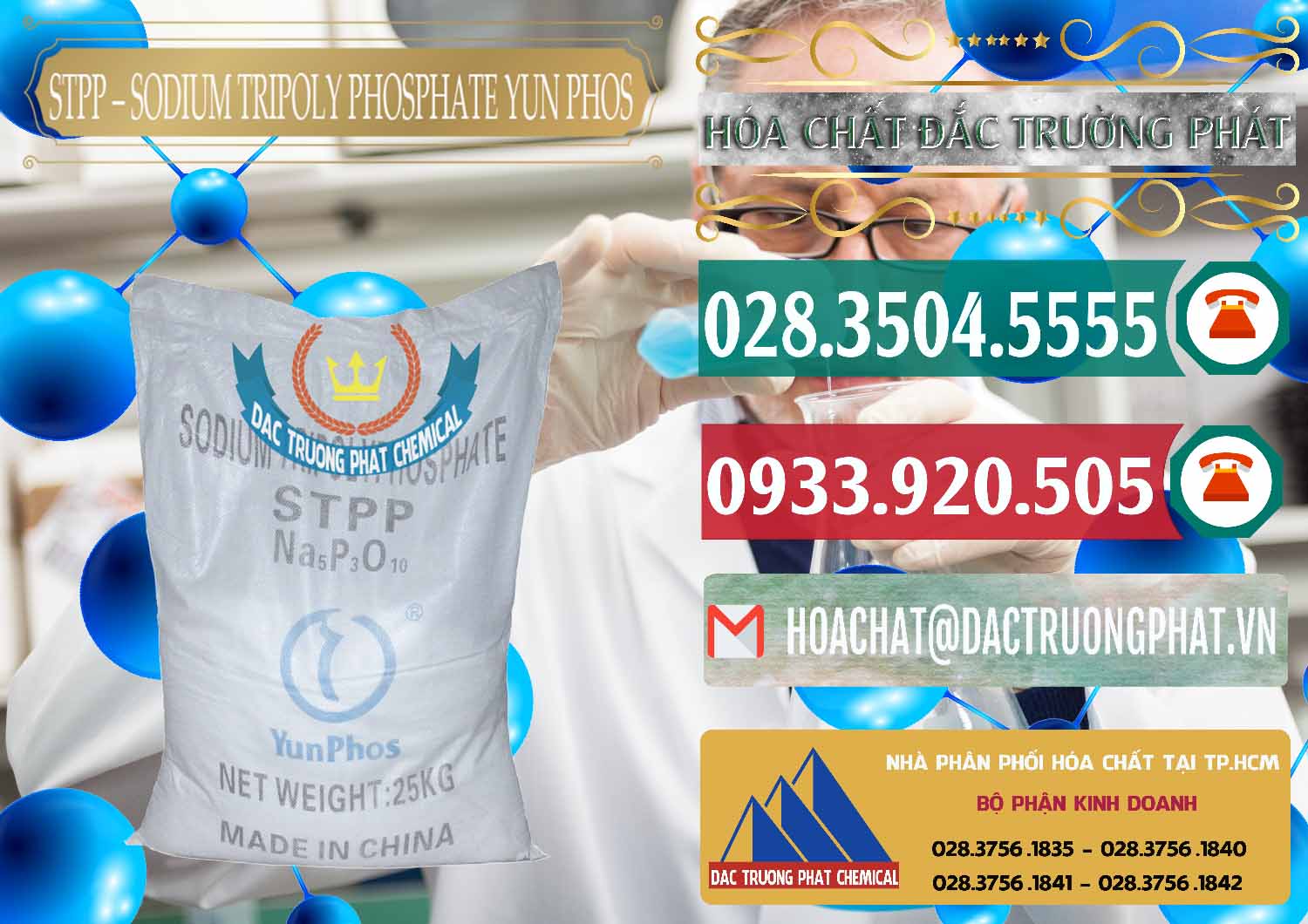 Nơi kinh doanh ( bán ) Sodium Tripoly Phosphate - STPP Yun Phos Trung Quốc China - 0153 - Nhà phân phối _ kinh doanh hóa chất tại TP.HCM - muabanhoachat.vn