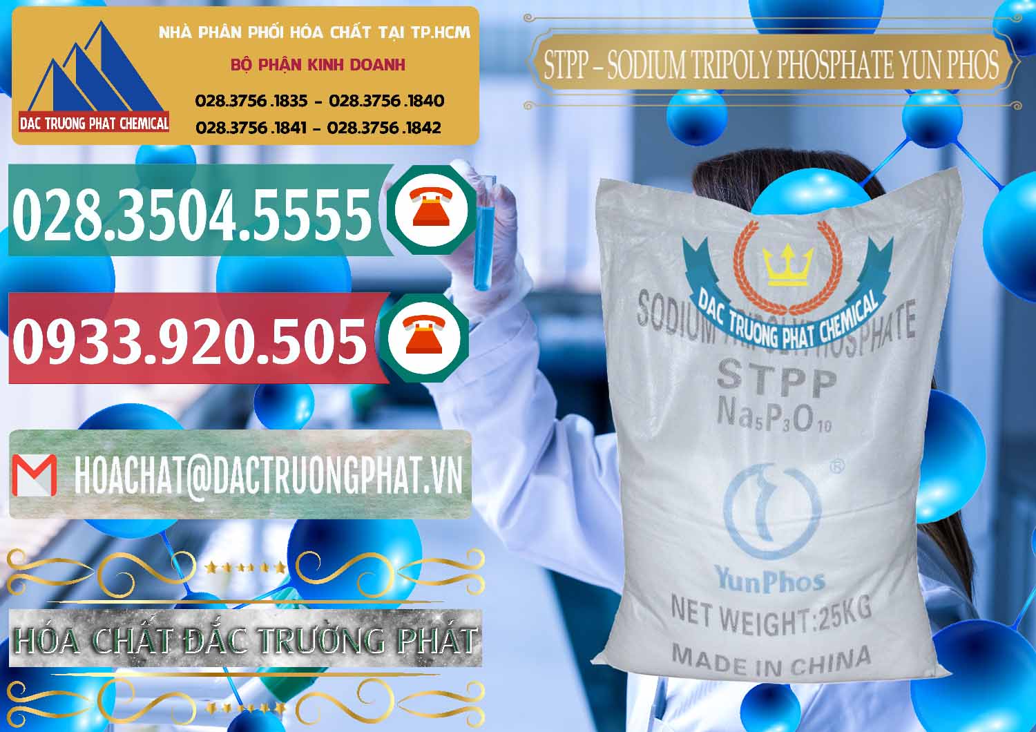 Nơi bán và phân phối Sodium Tripoly Phosphate - STPP Yun Phos Trung Quốc China - 0153 - Cung cấp & phân phối hóa chất tại TP.HCM - muabanhoachat.vn