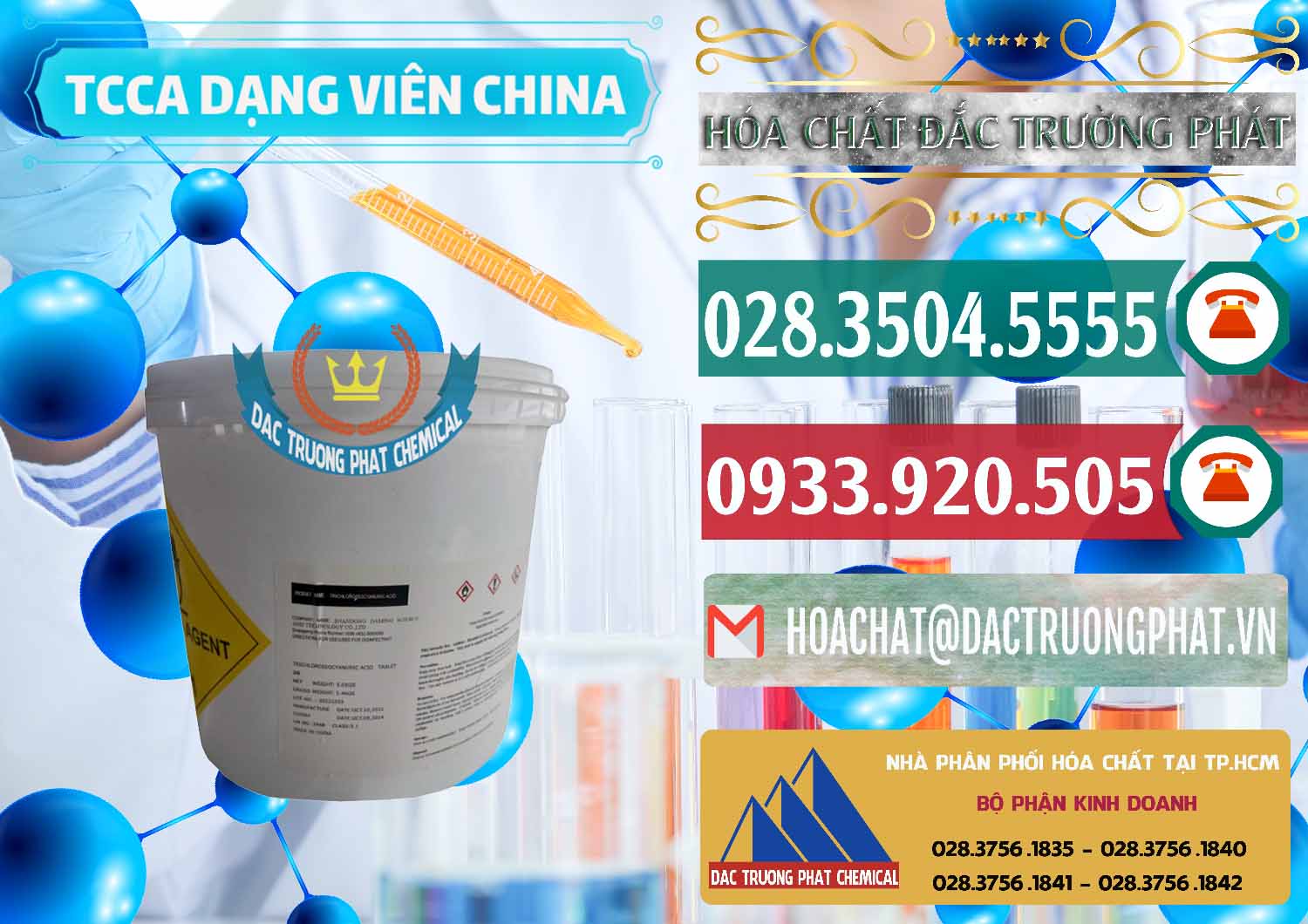 Công ty chuyên cung cấp & bán TCCA - Acid Trichloroisocyanuric Dạng Viên Thùng 5kg Trung Quốc China - 0379 - Cty chuyên bán & cung cấp hóa chất tại TP.HCM - muabanhoachat.vn