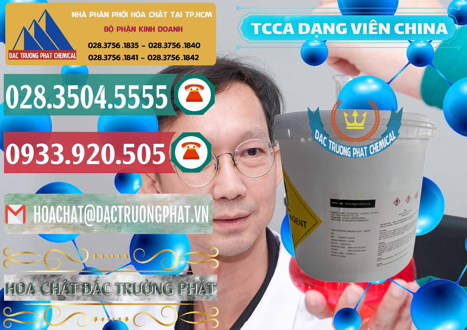Nơi chuyên bán và cung ứng TCCA - Acid Trichloroisocyanuric Dạng Viên Thùng 5kg Trung Quốc China - 0379 - Nhà cung ứng ( phân phối ) hóa chất tại TP.HCM - muabanhoachat.vn