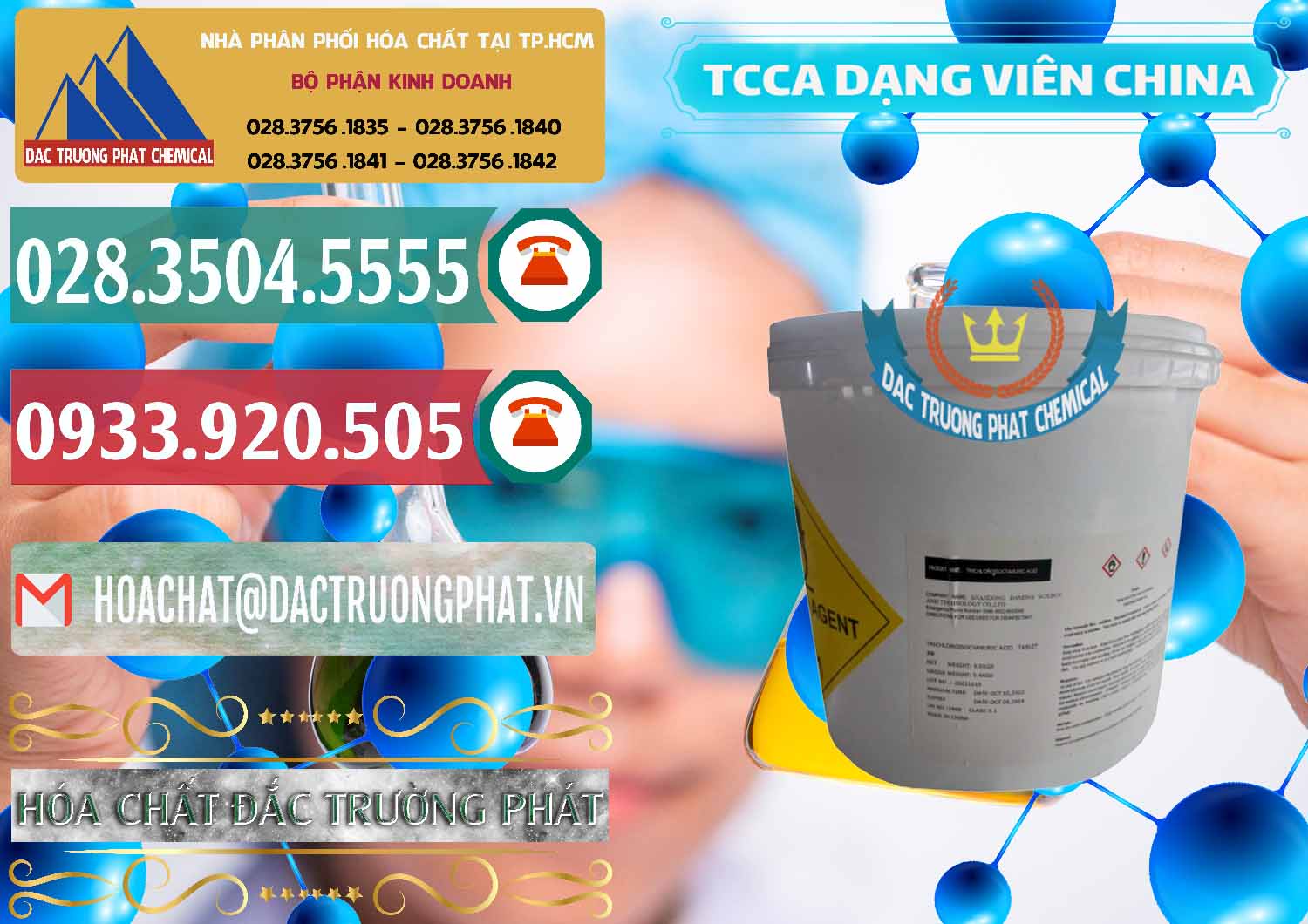 Cung ứng và bán TCCA - Acid Trichloroisocyanuric Dạng Viên Thùng 5kg Trung Quốc China - 0379 - Công ty chuyên cung cấp ( bán ) hóa chất tại TP.HCM - muabanhoachat.vn