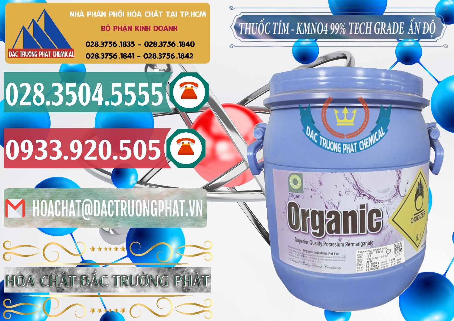Nơi phân phối ( bán ) Thuốc Tím - KMNO4 99% Organic Group Ấn Độ India - 0250 - Cty chuyên phân phối và cung ứng hóa chất tại TP.HCM - muabanhoachat.vn