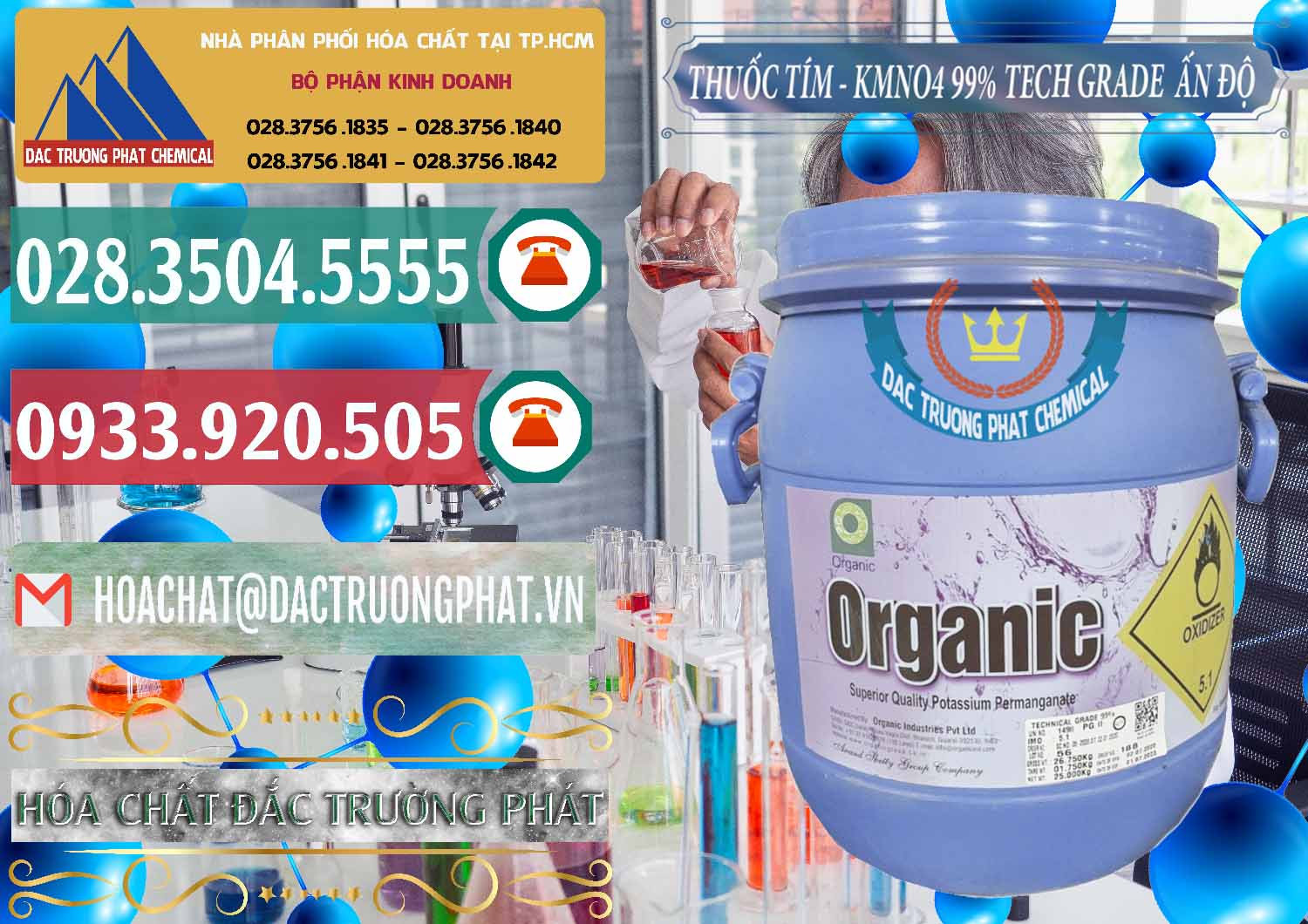 Nơi chuyên bán - cung cấp Thuốc Tím - KMNO4 99% Organic Group Ấn Độ India - 0250 - Cty chuyên phân phối và kinh doanh hóa chất tại TP.HCM - muabanhoachat.vn