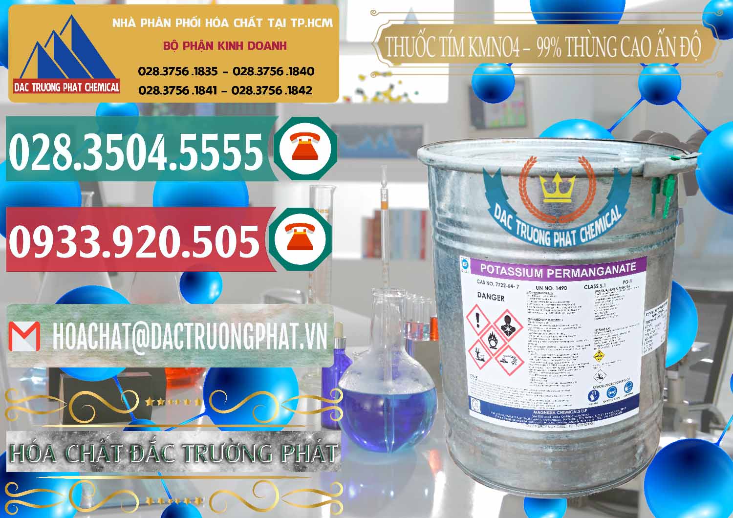 Nơi chuyên cung ứng ( bán ) Thuốc Tím - KMNO4 Thùng Cao 99% Magnesia Chemicals Ấn Độ India - 0164 - Chuyên bán _ cung cấp hóa chất tại TP.HCM - muabanhoachat.vn