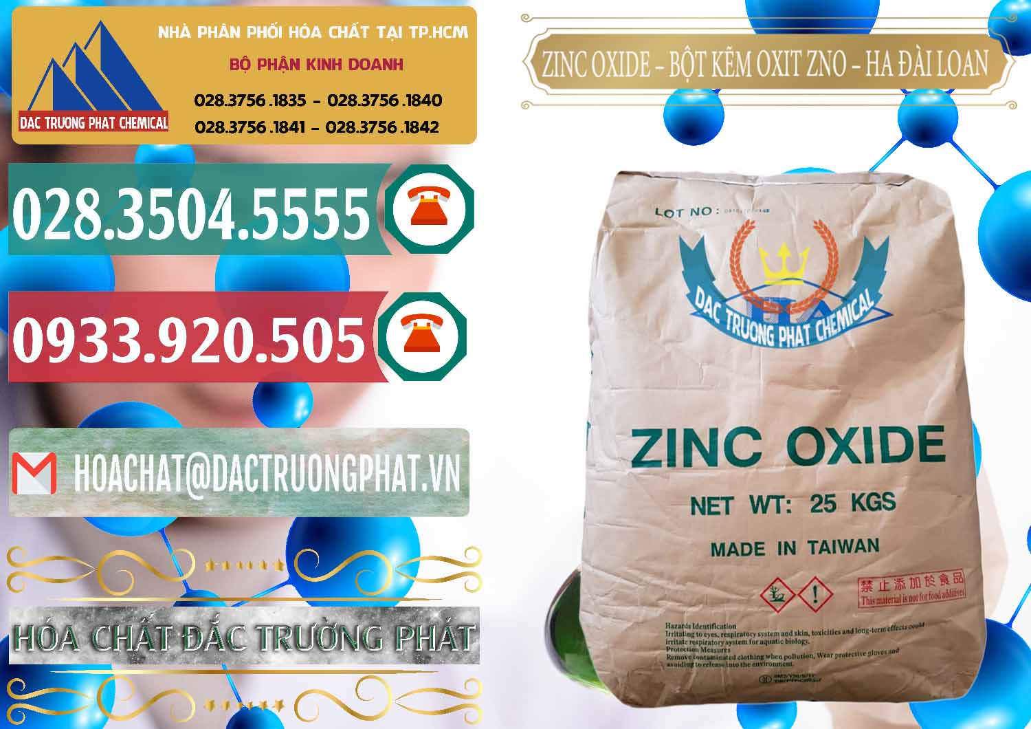 Công ty chuyên phân phối _ bán Zinc Oxide - Bột Kẽm Oxit ZNO HA Đài Loan Taiwan - 0180 - Cty chuyên kinh doanh và phân phối hóa chất tại TP.HCM - muabanhoachat.vn