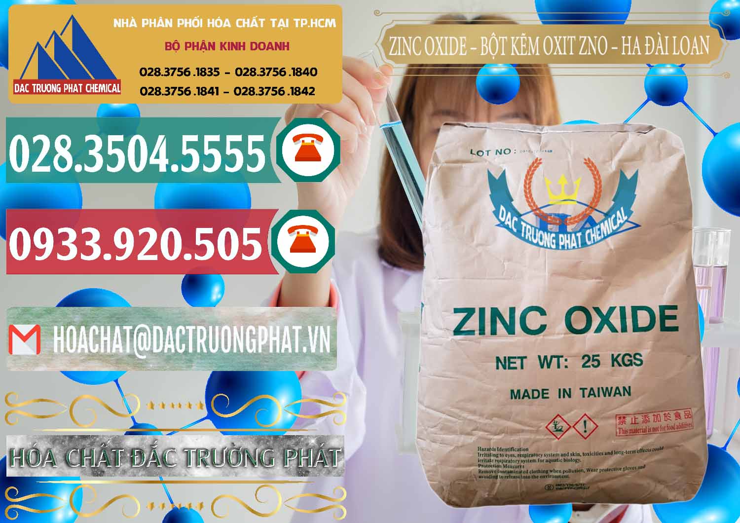Cty chuyên kinh doanh - bán Zinc Oxide - Bột Kẽm Oxit ZNO HA Đài Loan Taiwan - 0180 - Chuyên cung ứng và phân phối hóa chất tại TP.HCM - muabanhoachat.vn