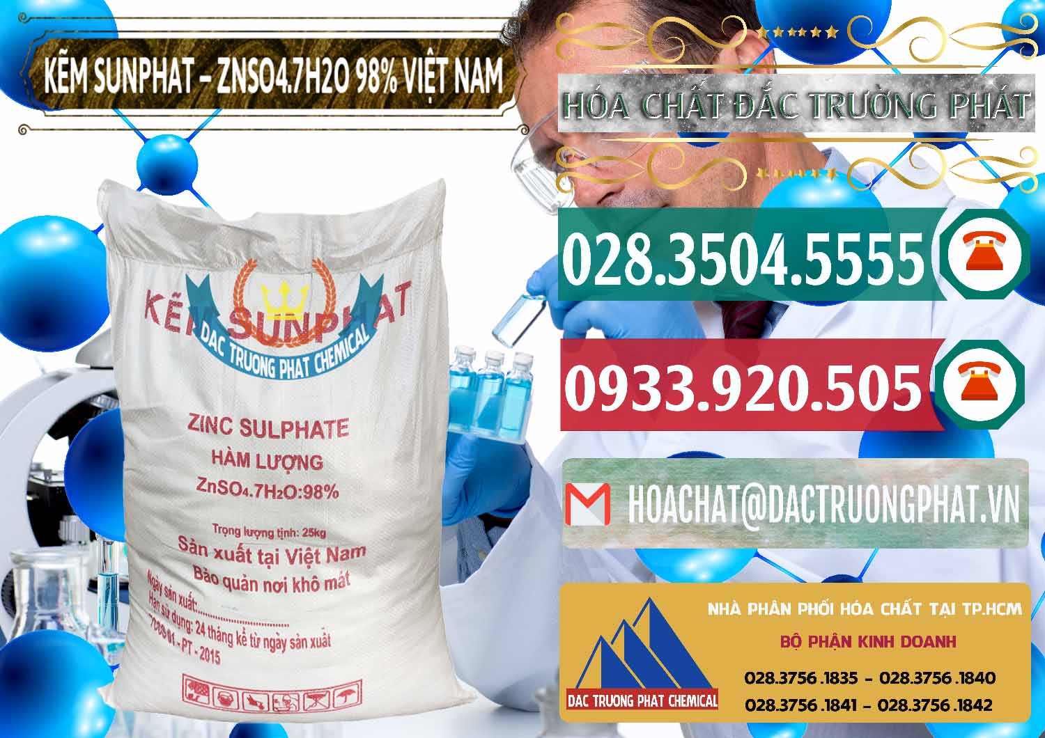 Chuyên phân phối - kinh doanh Kẽm Sunfat – ZNSO4.7H2O Việt Nam - 0189 - Đơn vị bán ( phân phối ) hóa chất tại TP.HCM - muabanhoachat.vn