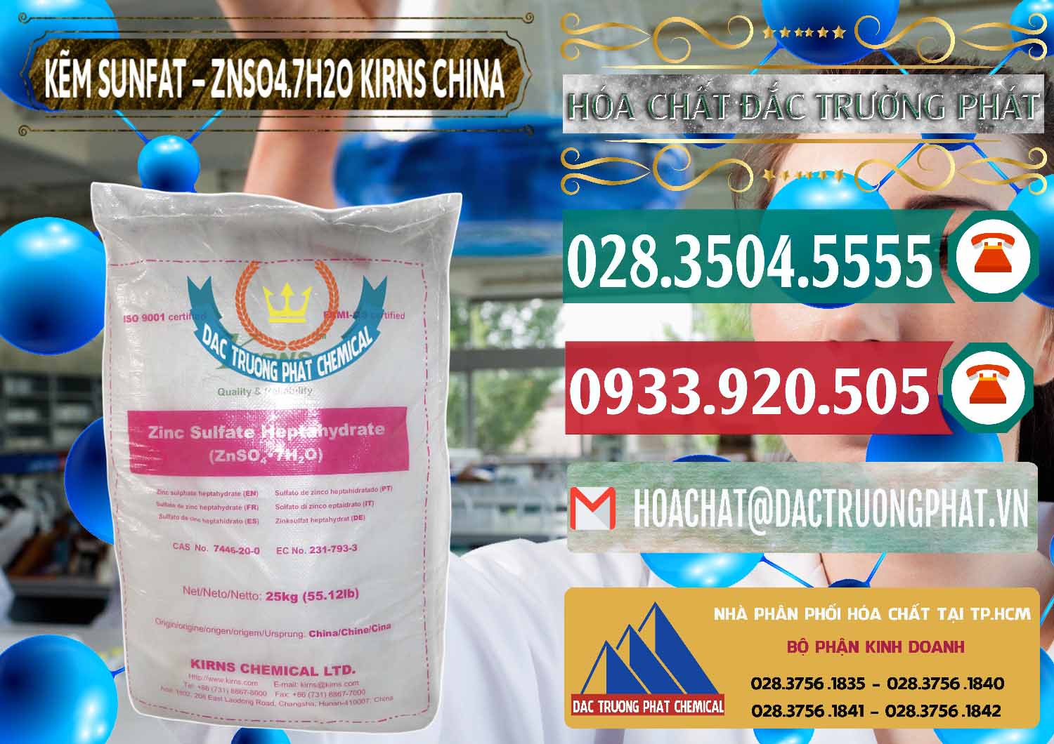 Nơi chuyên bán ( phân phối ) Kẽm Sunfat – ZNSO4.7H2O Kirns Trung Quốc China - 0089 - Cty bán & cung cấp hóa chất tại TP.HCM - muabanhoachat.vn
