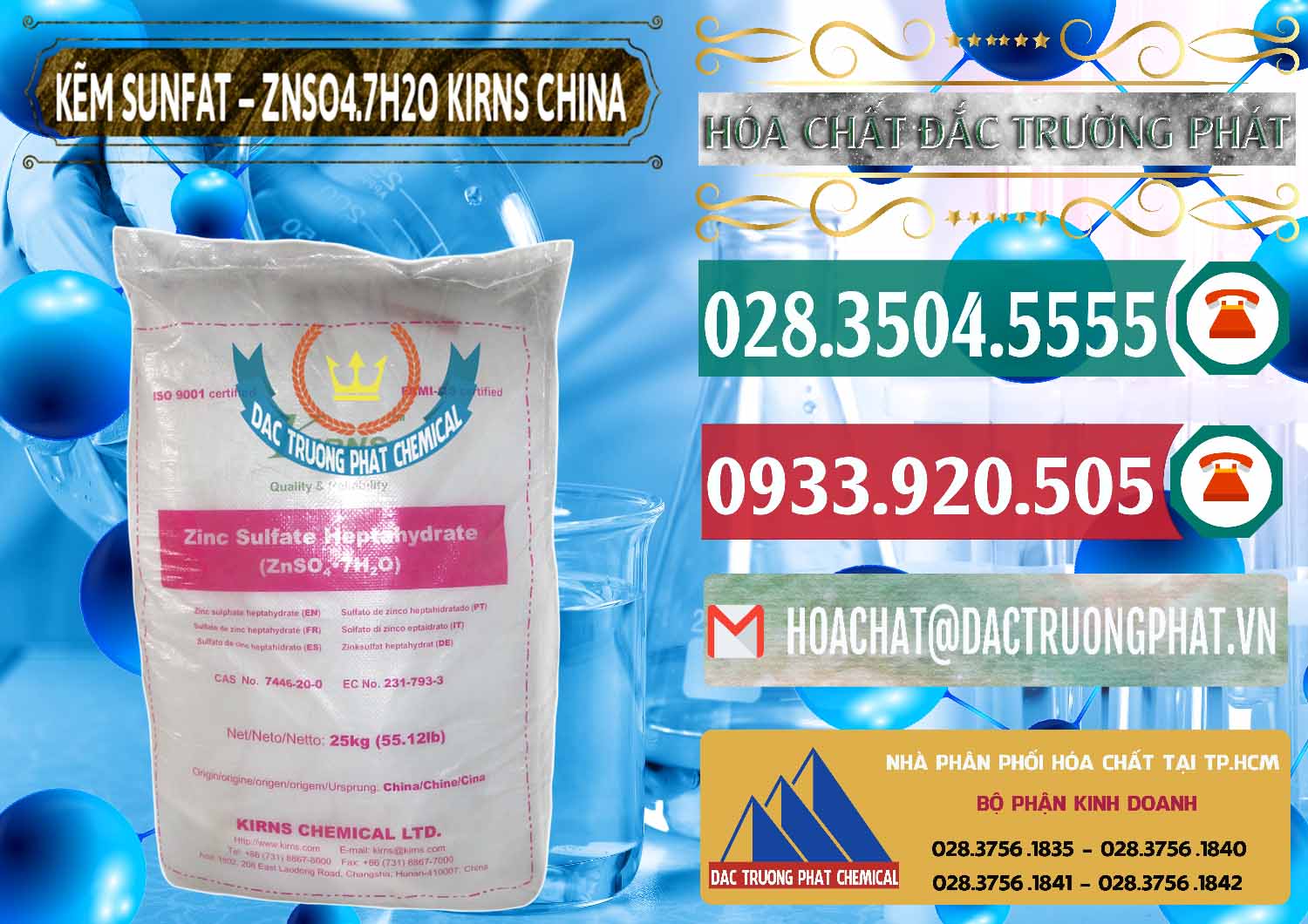 Công ty bán - cung cấp Kẽm Sunfat – ZNSO4.7H2O Kirns Trung Quốc China - 0089 - Cty chuyên nhập khẩu - cung cấp hóa chất tại TP.HCM - muabanhoachat.vn